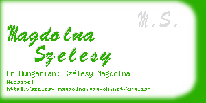magdolna szelesy business card